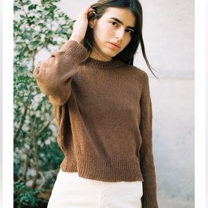 Oxnard SPRING PULLOVER ORGANIC COTTON BOUCLÉ COCOA sweater